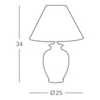 Giardino Avorio Ø 25 cm – handgefertigte Tischlampe aus Italien #size:25cm