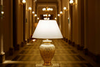 Lunatre Adornamento – handgefertigte Tischlampe aus Italien #shade:beige