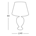 Damasco Ø 40 cm – handgefertigte Tischlampe aus Italien #size:40cm