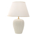 Lunatre Onde – handgefertigte Tischlampe aus Italien #shade:beige