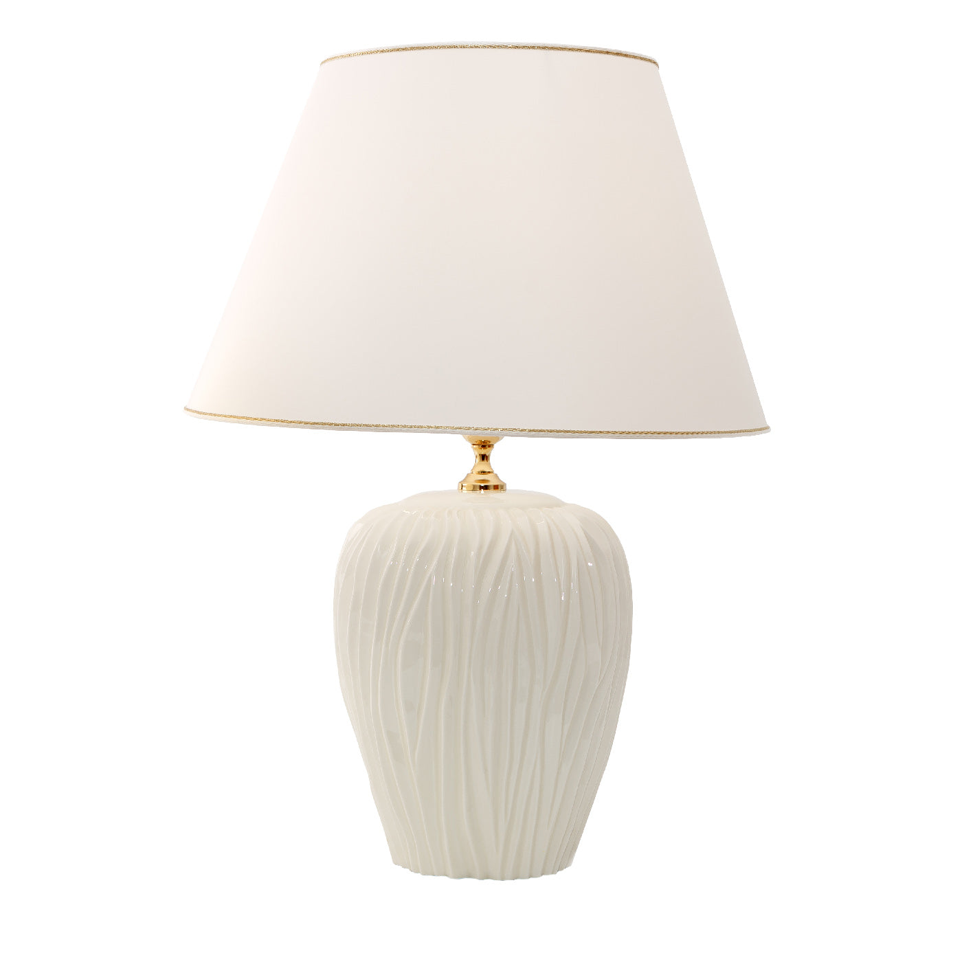 Lunatre Onde – handgefertigte Tischlampe aus Italien #shade:beige