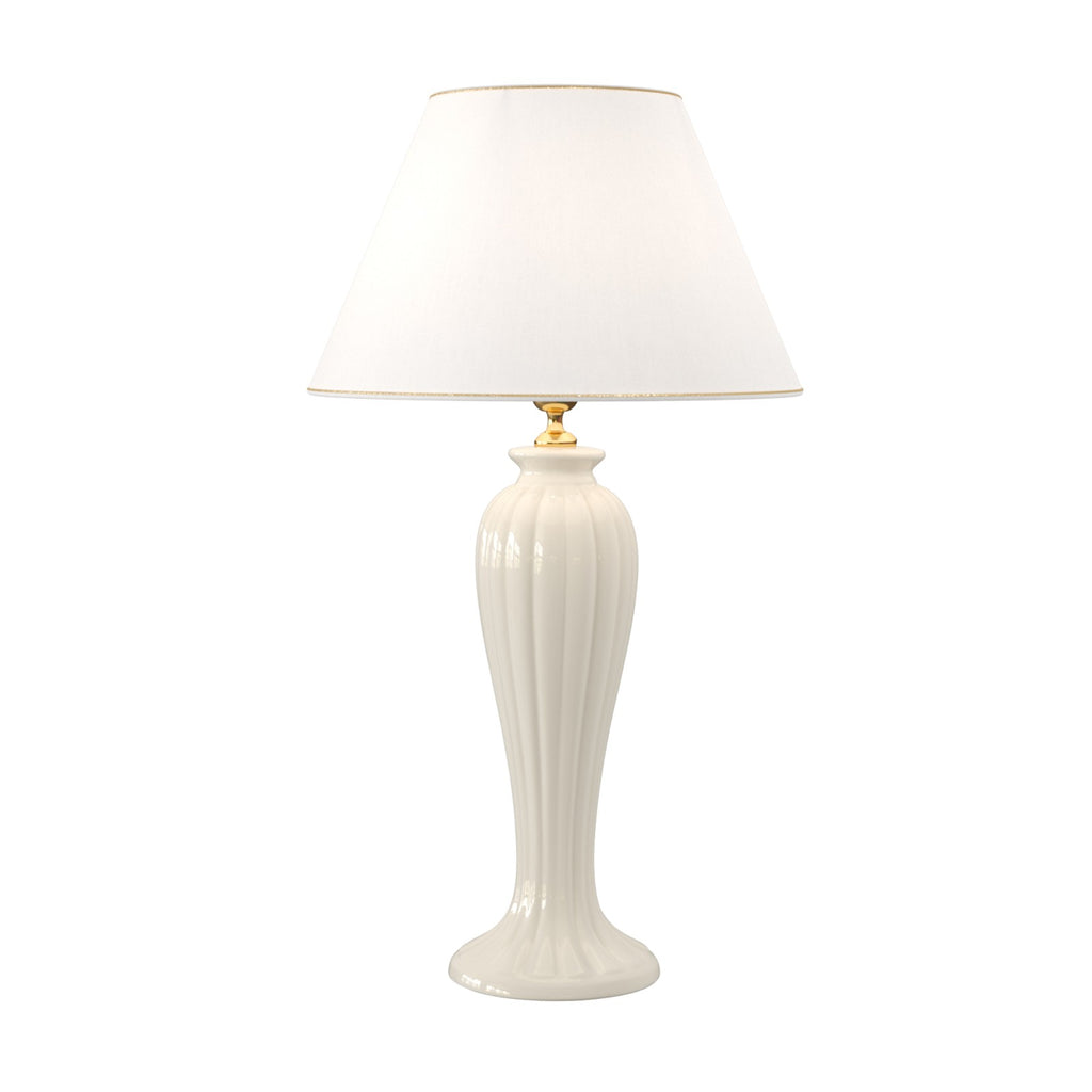 Lunatre Eleganza – handgefertigte Tischlampe aus Italien #color:vaniglia #shade:beige