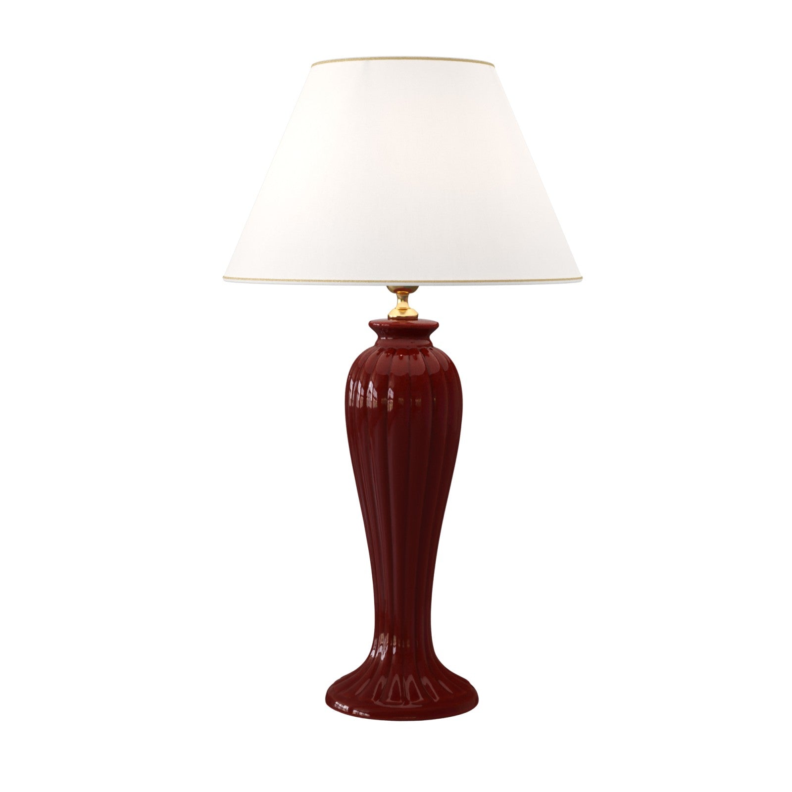 Lunatre Eleganza Bordeaux – handgefertigte Tischlampe aus Italien #color:bordeaux #shade:beige