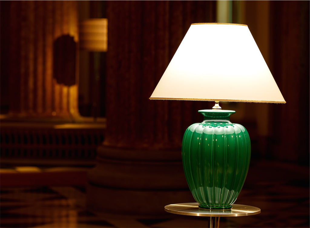 Lunatre Palazzo Verde (Grün), Lampenschirm Beige #color:verde #shade:beige