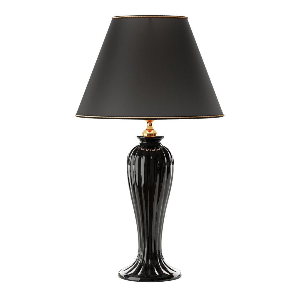 Lunatre Eleganza Nero – handgefertigte Tischlampe aus Italien #color:nero #shade:schwarz