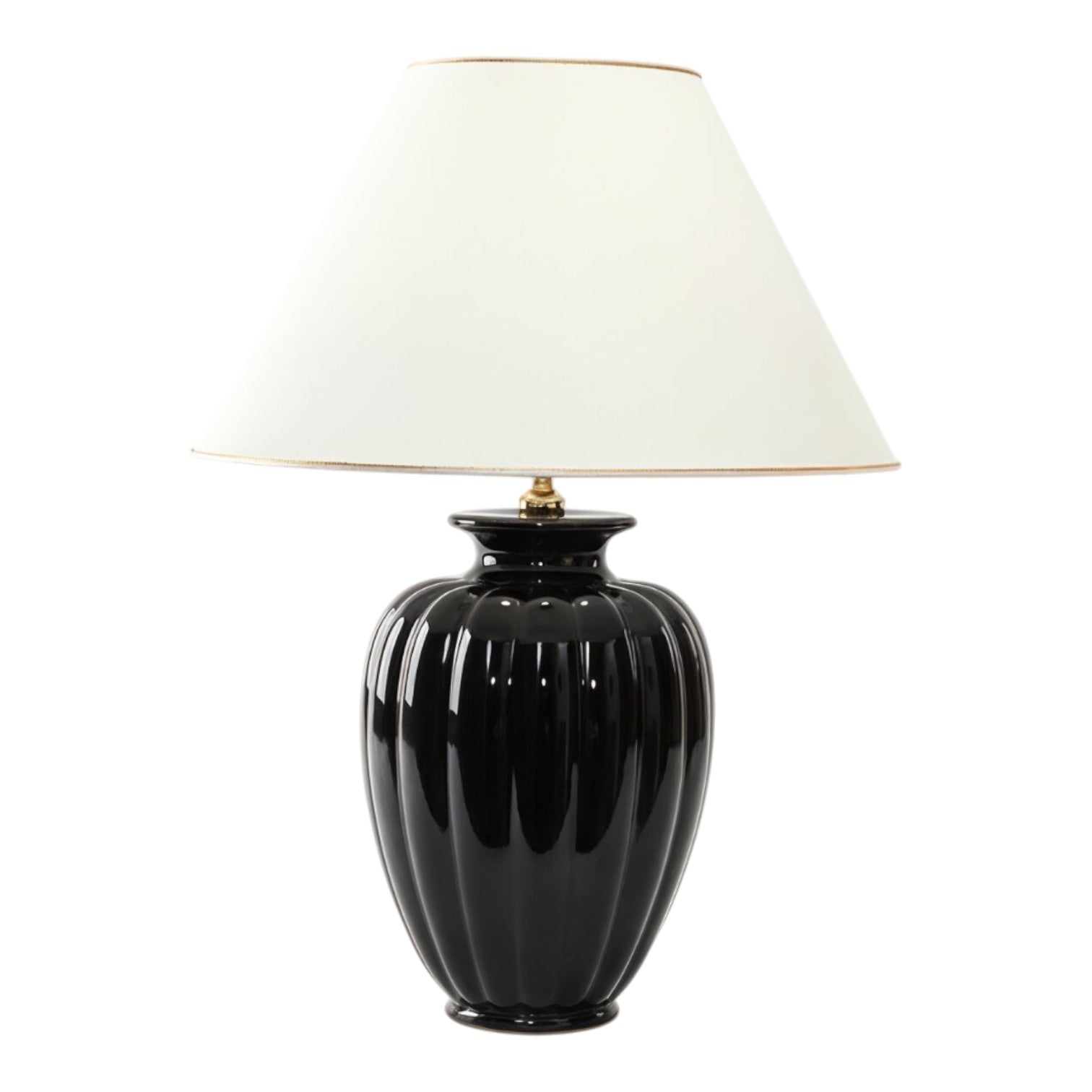 Lunatre Palazzo Nero (Schwarz), Lampenschirm Beige #color:nero #shade:beige