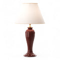 Lunatre Eleganza Bordeaux – handgefertigte Tischlampe aus Italien #color:bordeaux #shade:beige