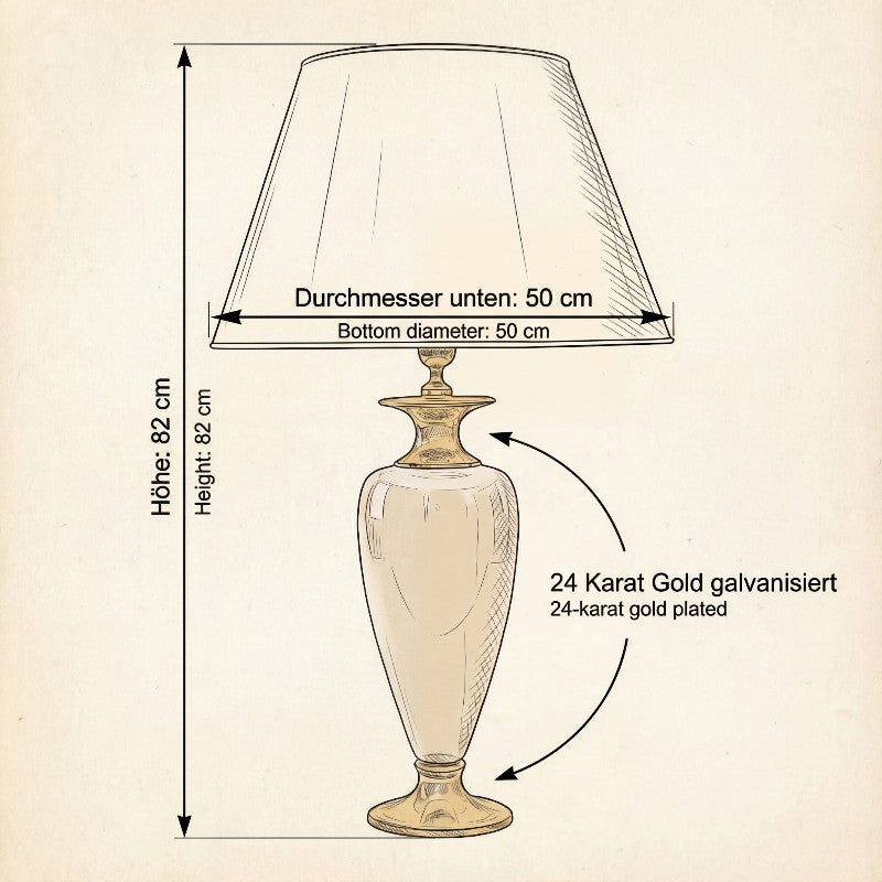 Lunatre Estetica Ø 50 cm – handgefertigte Tischlampe aus Italien #size:50cm