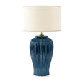 Lunatre Nobile Blu, Freisteller, Schirm Trommel Beige – handgefertigte Tischlampe aus Italien #shade:beige #form:trommel