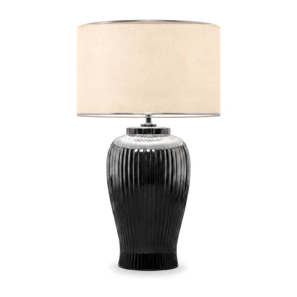 Lunatre Nobile Platino, Freisteller, Schirm Trommel Beige – handgefertigte Tischlampe aus Italien #shade:beige #form:trommel