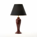 Lunatre Eleganza Bordeaux – handgefertigte Tischlampe aus Italien #color:bordeaux #shade:schwarz