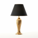Lunatre Eleganza Oro Antico – handgefertigte Tischlampe aus Italien #color:oro-antico #shade:schwarz