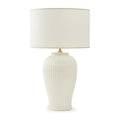 Lunatre Nobile Bianco, Schirm Trommel Cremeweiß – handgefertigte Tischlampe aus Italien #shade:creme #form:trommel