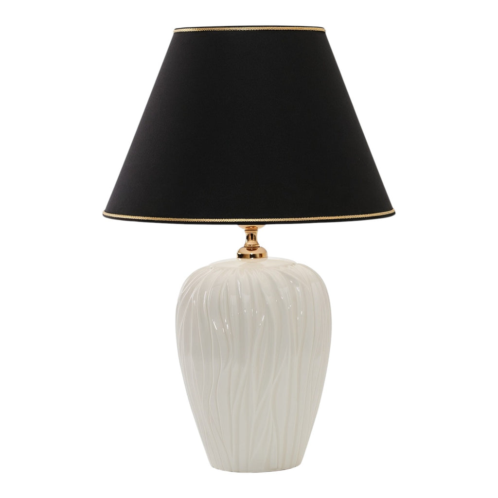 Lunatre Onde – handgefertigte Tischlampe aus Italien #shade:schwarz