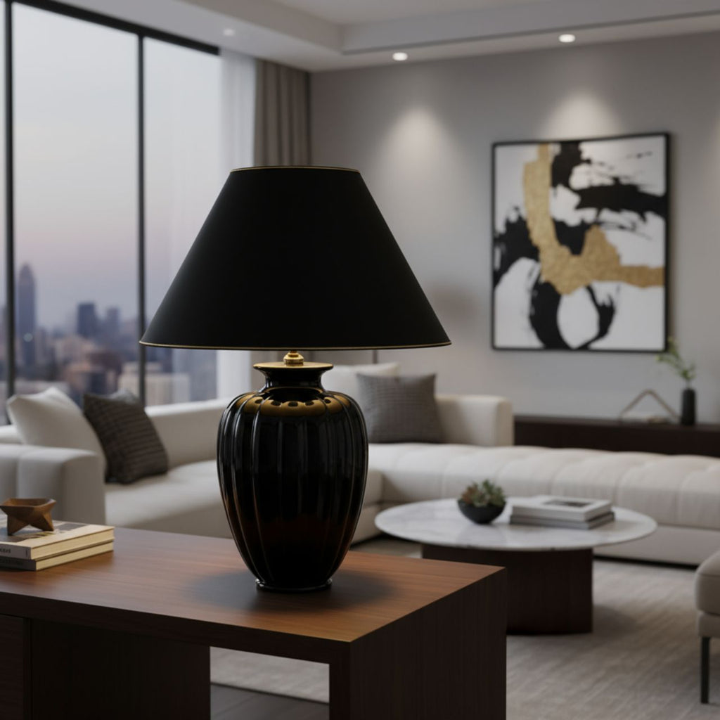 Lunatre Palazzo Nero (Schwarz), Lampenschirm Schwarz #color:nero #shade:schwarz