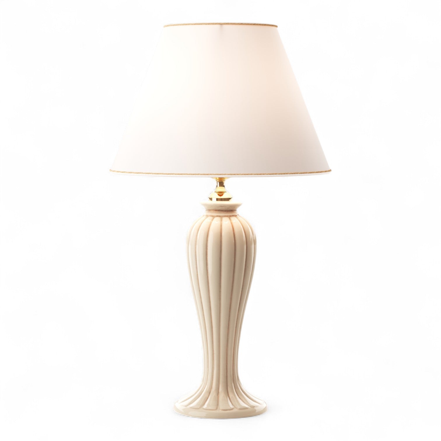 Lunatre Eleganza Avorio Antico – handgefertigte Tischlampe aus Italien #color:avorio-antico #shade:beige